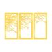 Elegant gouden decoratieve metalen wandaccessoire (3 stuks), 36 x 70 cm