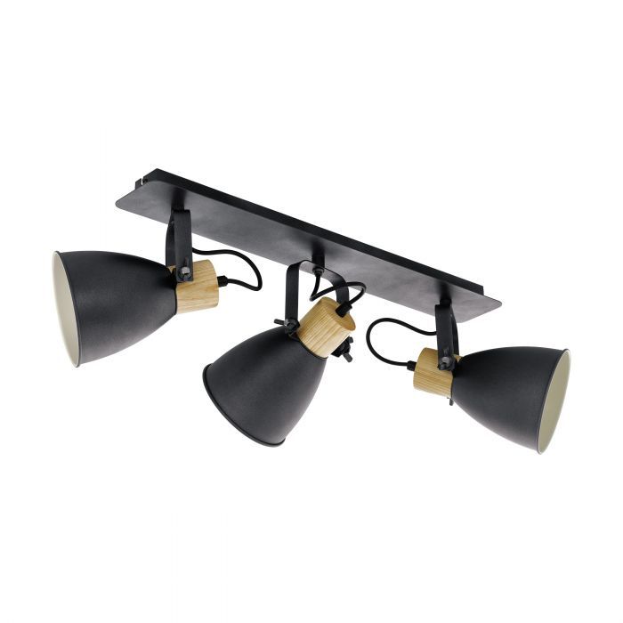 EGLO Coswarth Plafondlamp - Zwart - E27 - 24cm