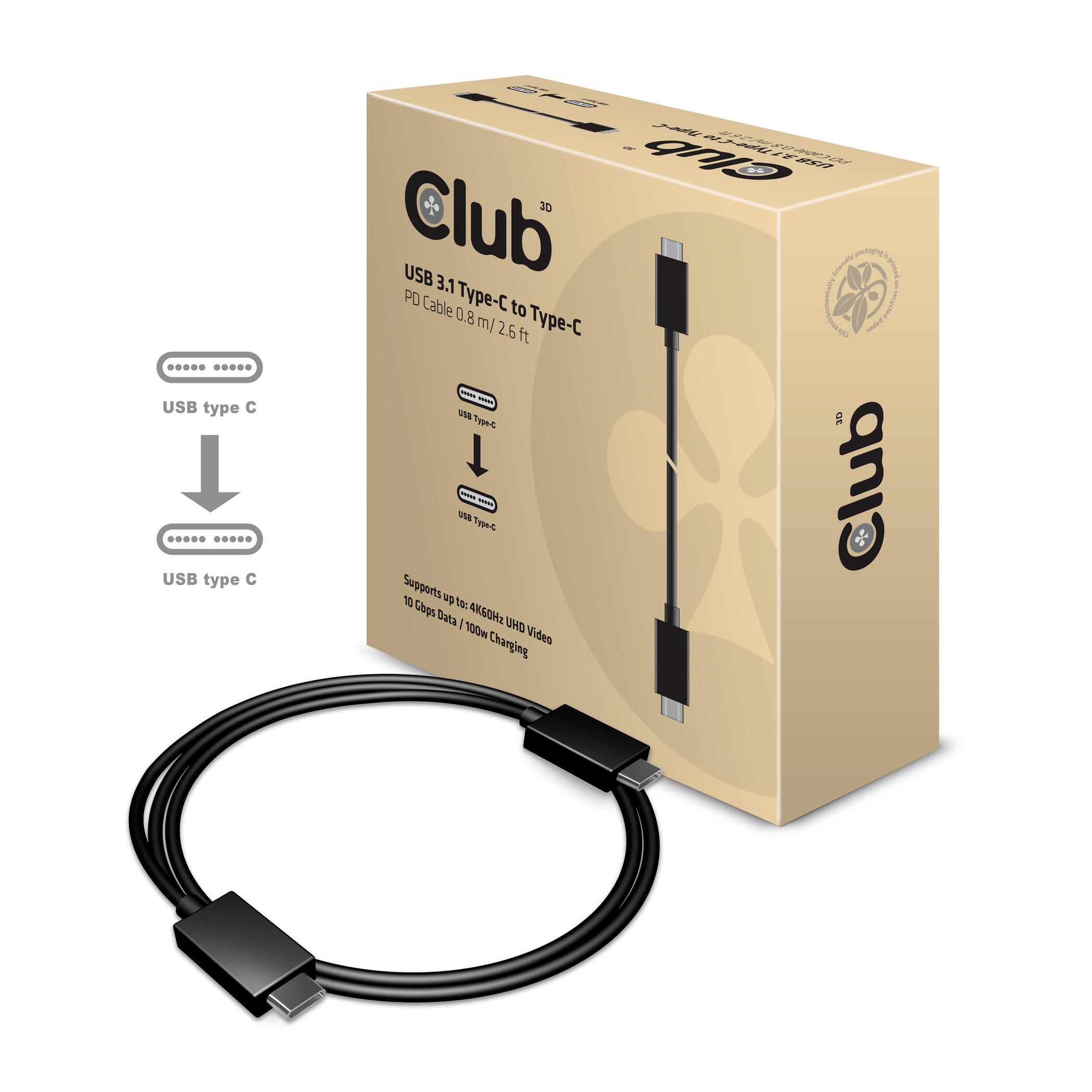 Club 3D USB Type C Cable MM 0