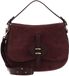 Coccinelle Leren handtas schoudertas Mavery Suede BI Handbag Suede Leather / Micro Gra. Le. Berry / Berry donkerpaars