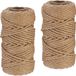 Relaxdays Jute touw, 6 mm dik, 2 rollen, 50 m per rol, biologisch afbreekbaar