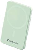 Verbatim Charge 'n' Go Essentials Powerbank MagSafe 5.000mAh 15W magnetisch, PD 20W snellaadfunctie met LED-display voor iPhone 16/15/14/13/12 Pro/Pro Max, incl. USB-C naar USB-C kabel, groen