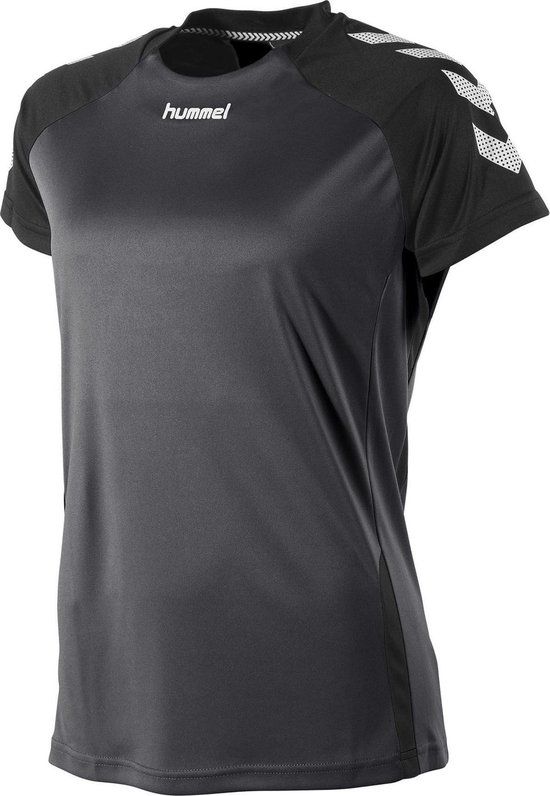 hummel Aarhus Sportshirt Dames - Zwart/Grijs - Maat S