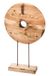 GILDE Taxon Staande reliëf van hout - natuurlijke kleuren - rond - hoogte 75cm x breedte 44cm - rond decoratief object