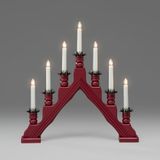 Konstsmide 2285-510 Houten Kandelaar Rood