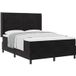 Maison Exclusive - Boxspringbed met hoofdeinde, noir, 140 x 200 cm, velours