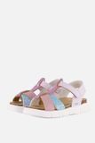 BunniesJR Meisjes Platte Sandalen - Paars - Imitatieleer - Klittenband