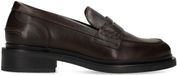 Manfield Dames Bruine leren loafers Maat 37