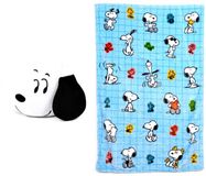 Blankeazzz Peanuts Snoopy & Woodstock 2-in-1 Knuffel & Reisdeken