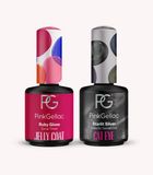 Pink Gellac Jelly Coat Gellak Set - Ruby Gloss & Starlit Silver - 2 x 15ml