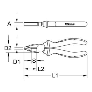 KS Tools KS Tools combinatietang, 180mm Aantal:1