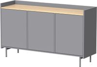 Vicco Velina Sideboard – 140 x 82 cm Grijs/eiken