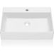 Vasque à poser rectangulaire en céramique blanche – Design contemporain – Idéale pour salle de bain, plan de toilette ou rénovation – Installation sur plan – Style moderne – FH1150 Square Above Counter