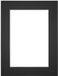yd. Passe-Partout Fotomaat 60x80 cm - Lijstmaat 75x98 cm - Noir