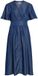VILA Maxi-jurk VIMAI Korte Mouwen Lyocell Denim Donkerblauw