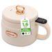 NutriChef Draagbare Elektrische Rijstkoker & Lunchmaker | Multifunctionele Antiaanbak Coating | Digitaal Bediening Paneel | 6 Kookfuncties: Rijst, Soep, Stoofpot, Pap & Meer | Wit 1,6 L