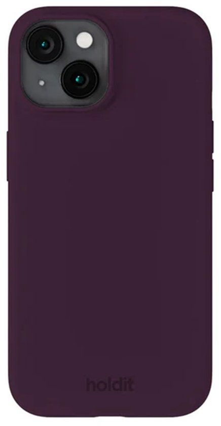 Holdit Silicone Case geschikt voor Apple iPhone 15 - Deep Plum