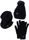 Heatkeeper Dames Winter Thermo Set - Muts + Handschoenen + Nekwarmer - Navy - One Size