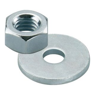 fischer Moer en Onderlegring M 8 roestvast staal (50 stuks)