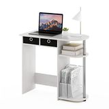 Furinno Home Laptop Notebook Computertafel/Tafel, Wit Eiken/Roestvrijstalen buizen