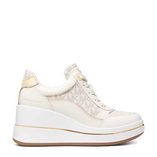 Michael Kors - Dames Emmy Wedge Trainer - Maat 41 - Wit - Leer