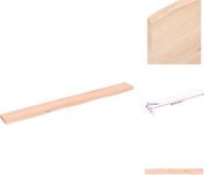 vidaXL Wandschap - 100x10x2 cm - onbehandeld massief eikenhout