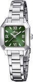 Lotus Horloge Old Money Vrouwen Polshorloge Staal Groen Mineraalglas 24 mm