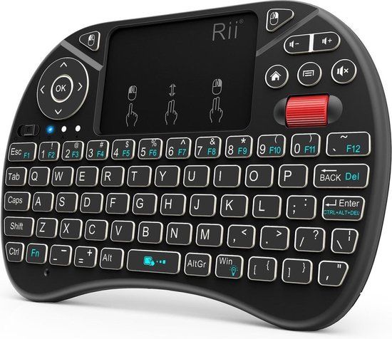 Rii i8X RGB - Draadloos Toetsenbord - QWERTY - Zwart