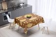 Bonamaison Tafelkleed, Anti-Mold, Sneldrogend, Waterdicht, 100% Polyester Tafellaken, Bruine tinten, 140 x 140 Cm - Ontworpen en Vervaardigd in Turkije