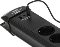 Brennenstuhl Premium-Line stekkerdoos 6-voudig met 2x USB C PD 65W en USB A 18W (Made in Germany, verdeeldoos met schakelaar en 3m kabel, stekkerblok voor wandmontage) zwart