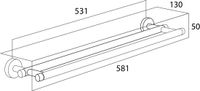 Tiger Boston porte-serviettes double - RVS gepolijst - 58.1 cm