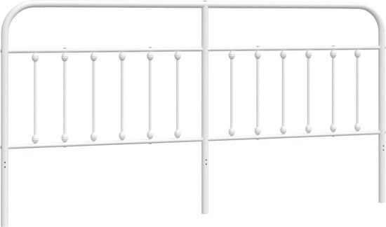 vidaXL Hoofdbord Metaal Wit 200 cm