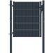 Anthracite PVC et acier portail de jardin 100x100 cm