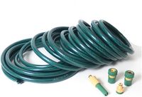 Gerimport Set de tuyau d'arrosage - avec raccords et pulvérisateur réglable - 20 mètre - arrosage de jardin