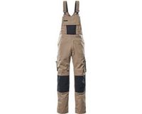 Mascot Unique Amerikaanse overall met kniezakken 12169-442 - lichtkhaki/zwart - C54