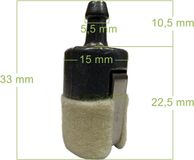 perfektGarten Eco Brandstoffilter voor 460-18, Faworyt 41/40, 45/45, TS520, TS460, TS45-18 / TL43, TL26