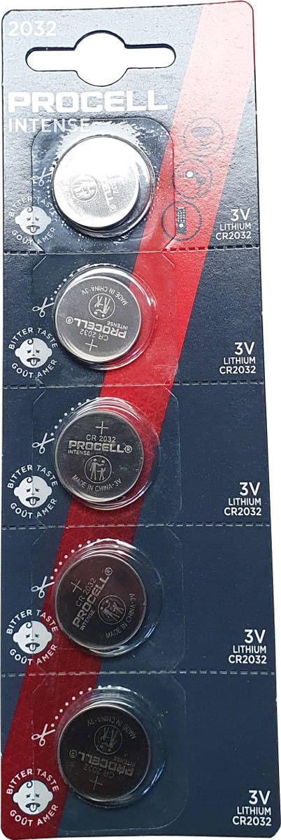Duracell Procell Intense CR2032 Button Cell Batteries - 5 Pack