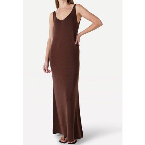 Another-Label maxi jurk bruin