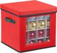 Markenlos Christbaumkugel-Aufbewahrungsbox - Rot - Karton, Textil, Fleece - 27 Liter