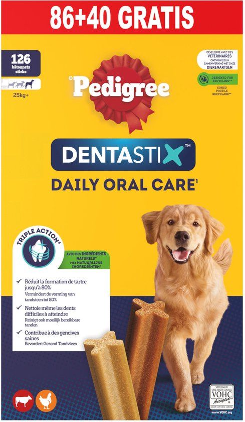 Pedigree Bonus-Pack Dentastix - Hondensnack - 86+40 stuks Large