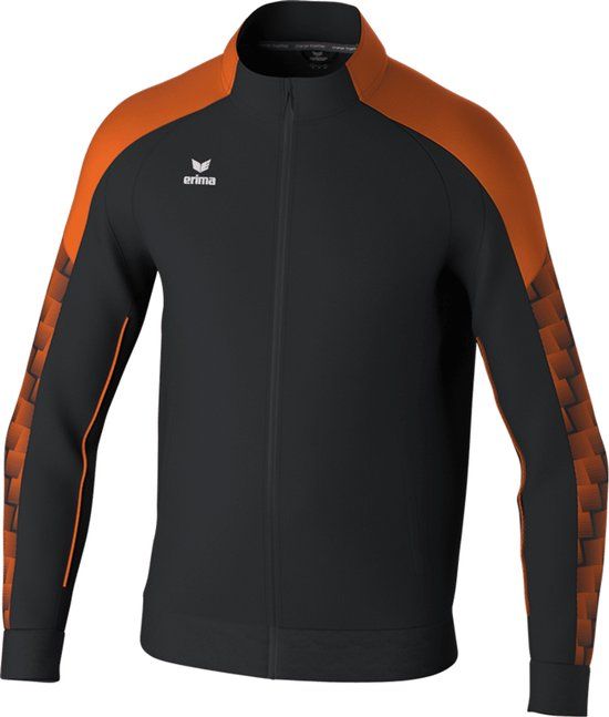 Erima Evo Star Trainingsjack Heren - Zwart / Oranje - Maat XL
