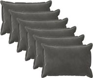 vidaXL - Kussensloop - 6 stuks - Donkergrijs - 30 x 50 cm - Katoensatijn