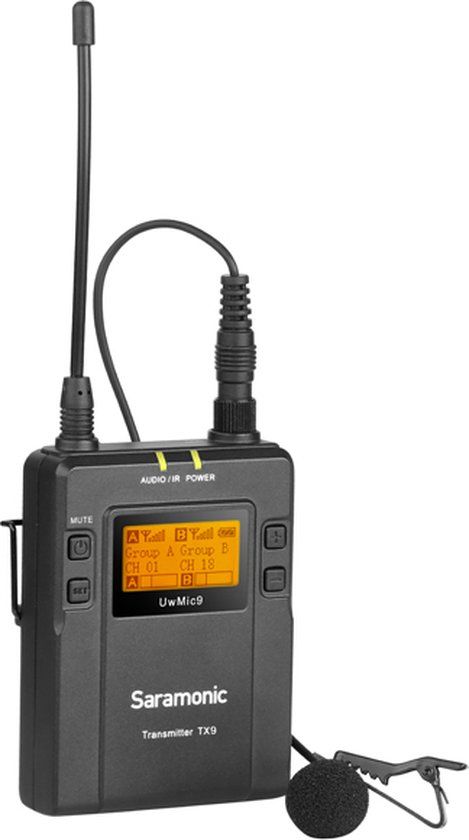 Saramonic UwMic9 TX9 UHF draadloze zender/transmitter met lavalier microfoon - zwart
