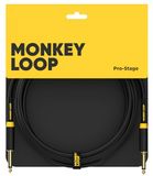 Monkey Loop - Pro Stage Silent kabel - mono- en jackplug - lengte 3 m - diameter 7 mm - zwart - jack kabel met lawaai design - gitaaraccessoires