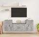 Maison Exclusive - Set de 3 meubles TV, gris bétonné, bois composite