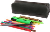 MoreThanHip - Grote etui van mat zwart vintage ecoleer - Lynton