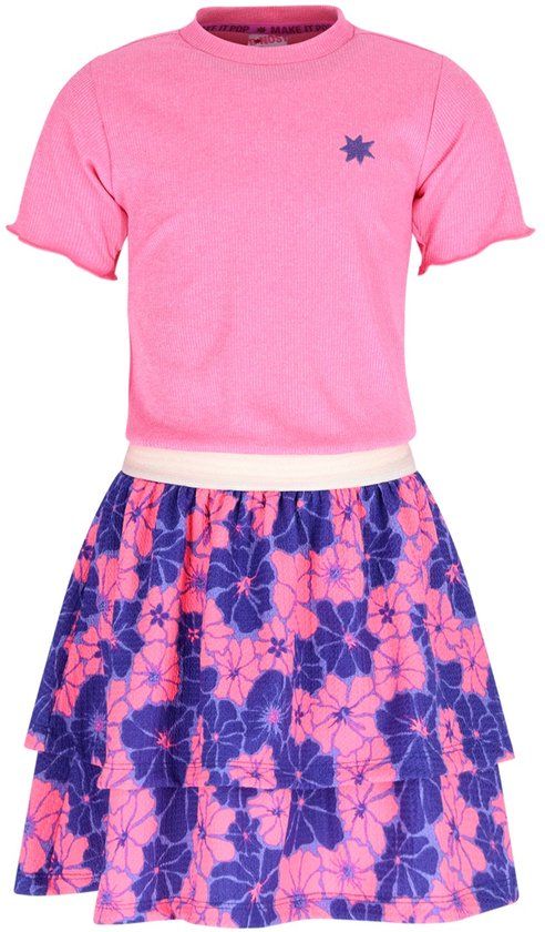 B.Nosy Y603-5846 meisjes Jurk Roze - Maat 110