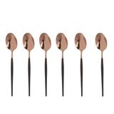 SET VAN 6 LUXE ZWARTE EN ROZE GOUDEN LEPELS