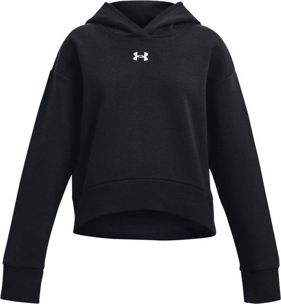 Under Armour UA Rival Fleece Crop Hoodie Meisjes - Zwart - Maat YXL