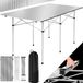 tectake® Table de camping en aluminium pliable 140x70cm gris